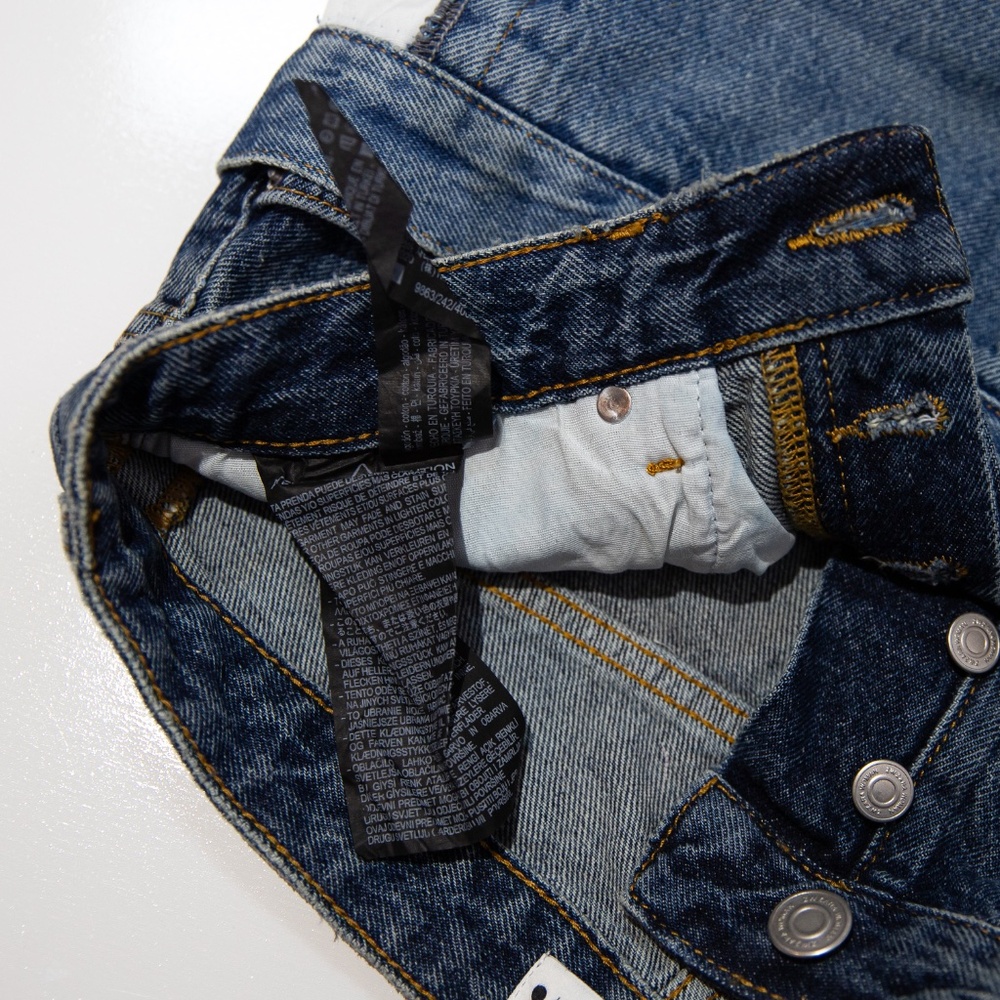 Zara Cotton Patchwork Double Overlay High Rise Mi… - image 3